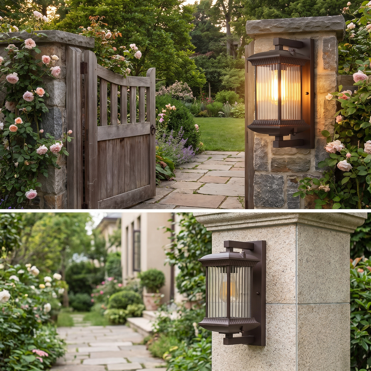 Outdoor light in use - alternate view