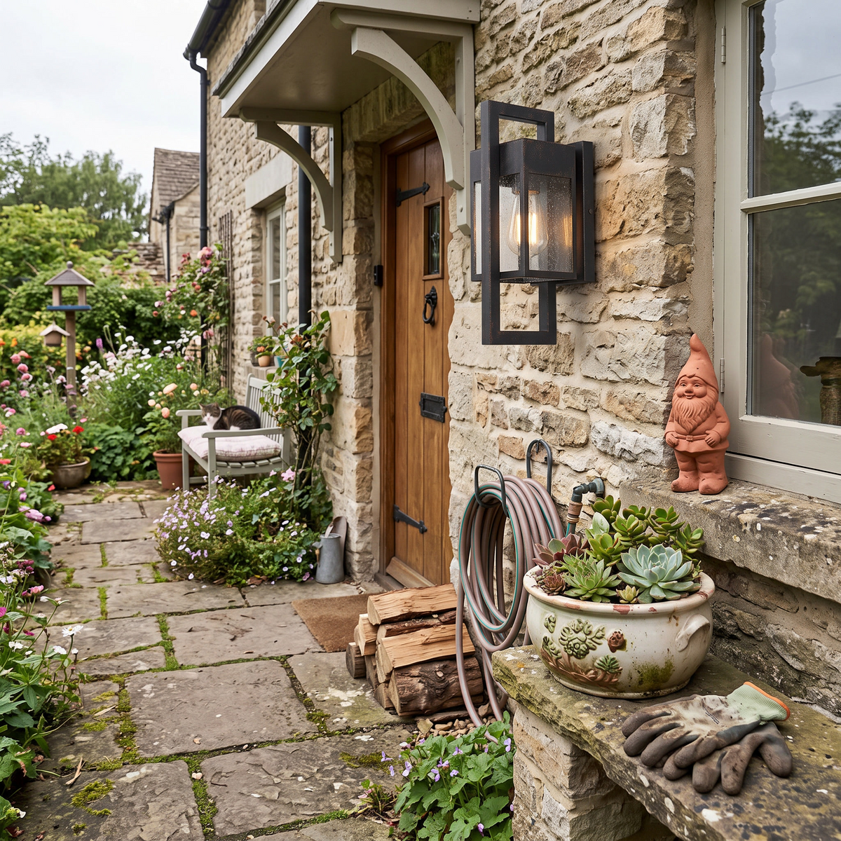Outdoor light in use - alternate view