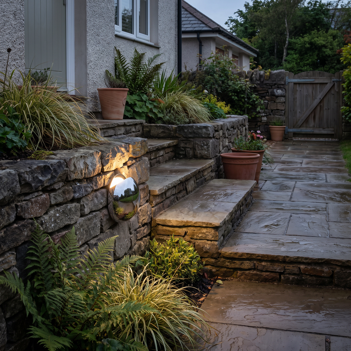 Outdoor light in use - alternate view