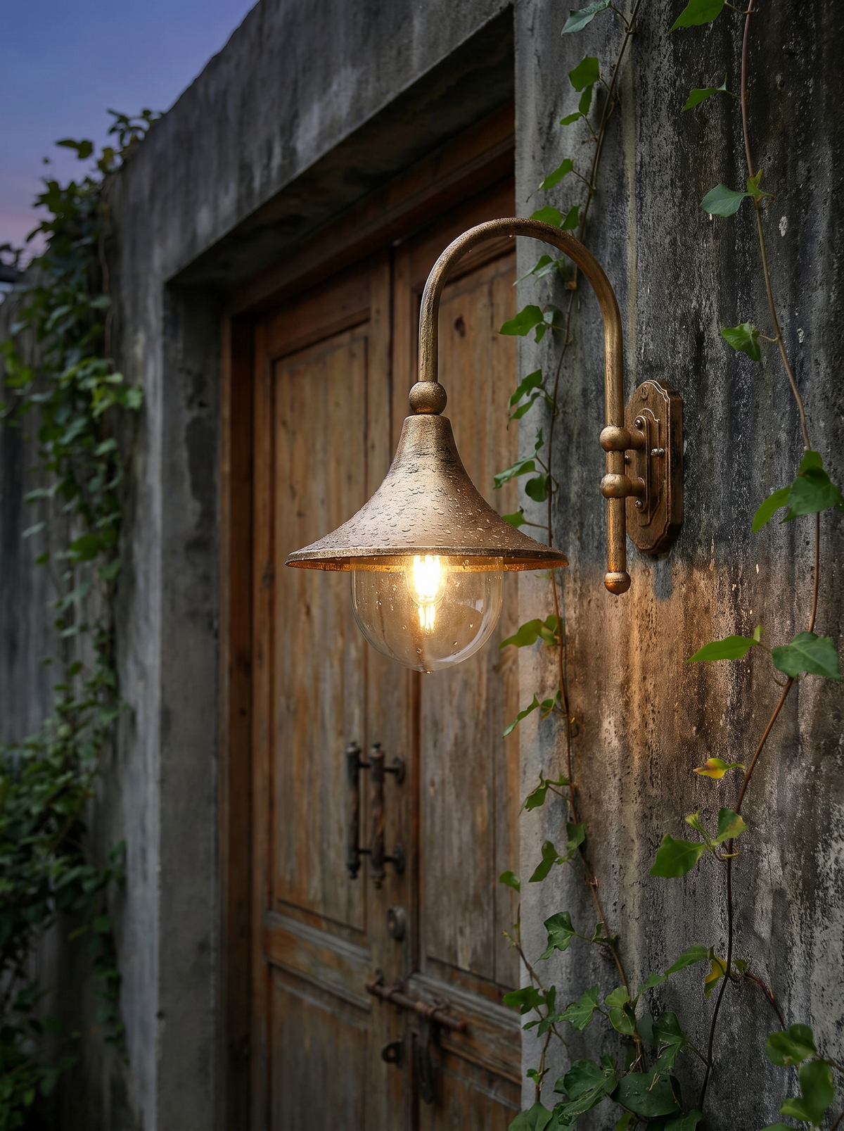 Retro European Lantern Sconce - in use