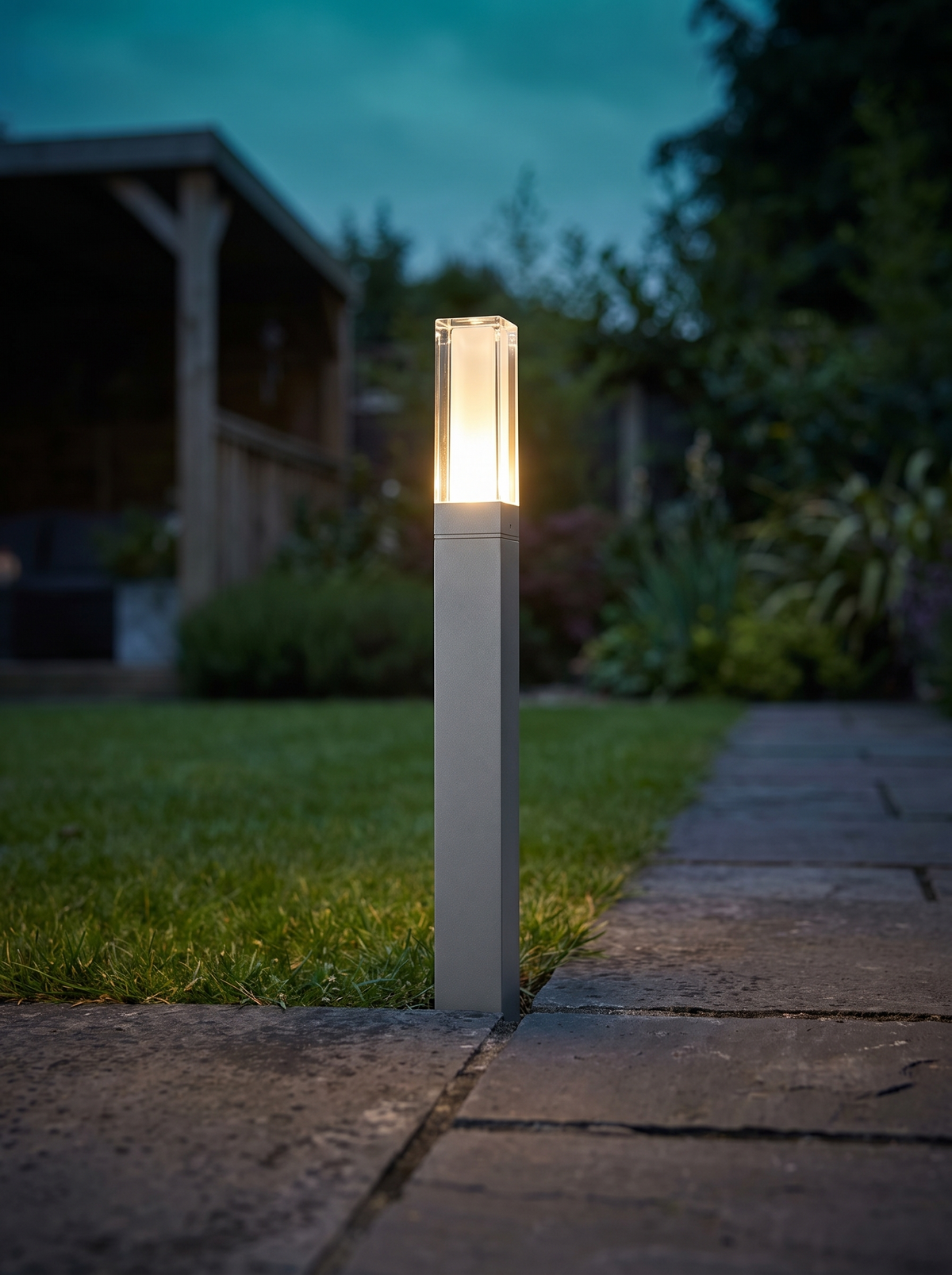 Square LED Path Light - in use